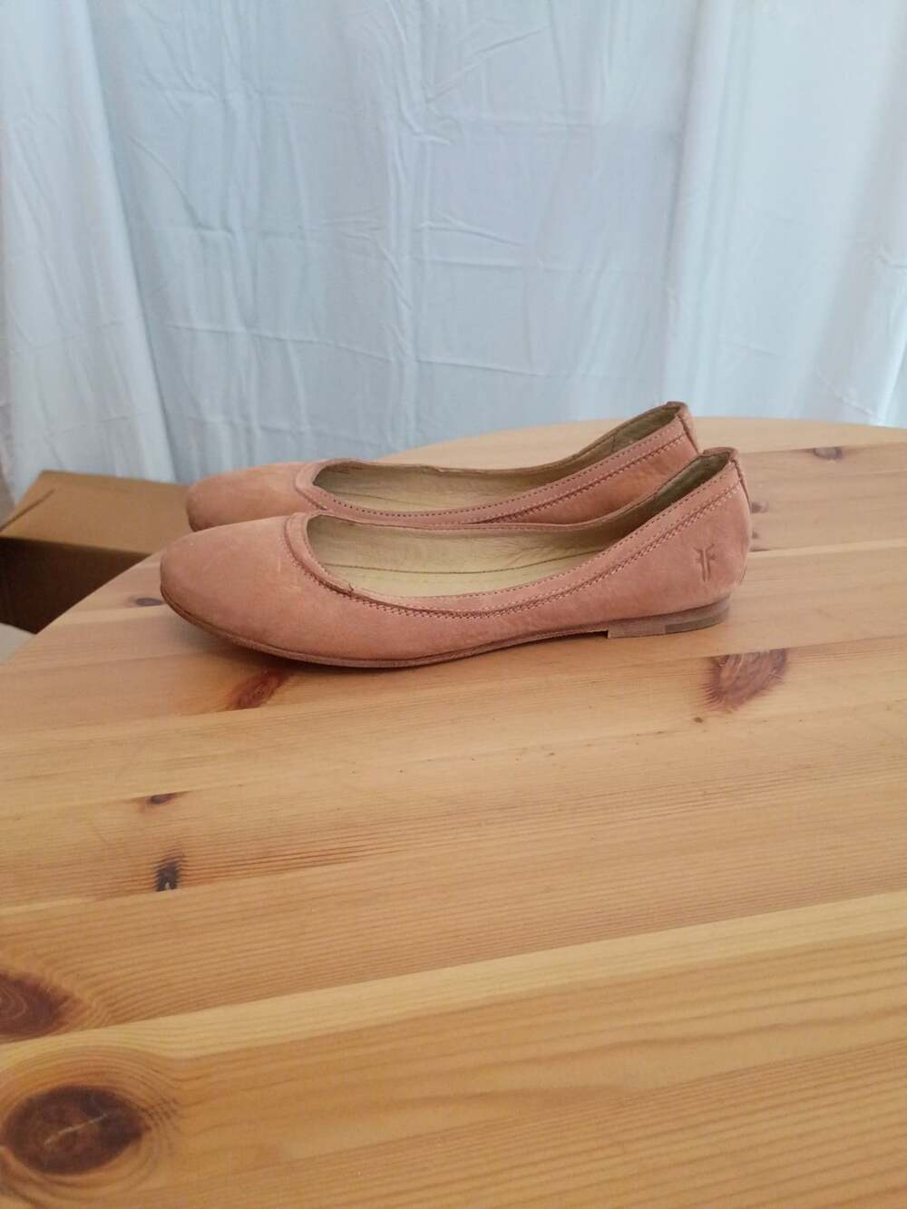 Frye Pink Leather Gloria Ballet Flats